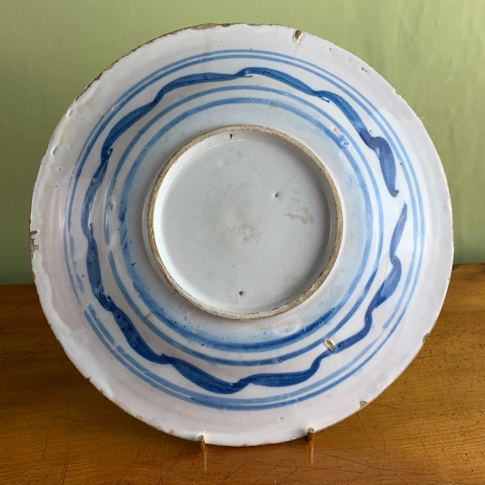 A pair of Delft Blue & White Tin glaze plates, mid 18th century View VI