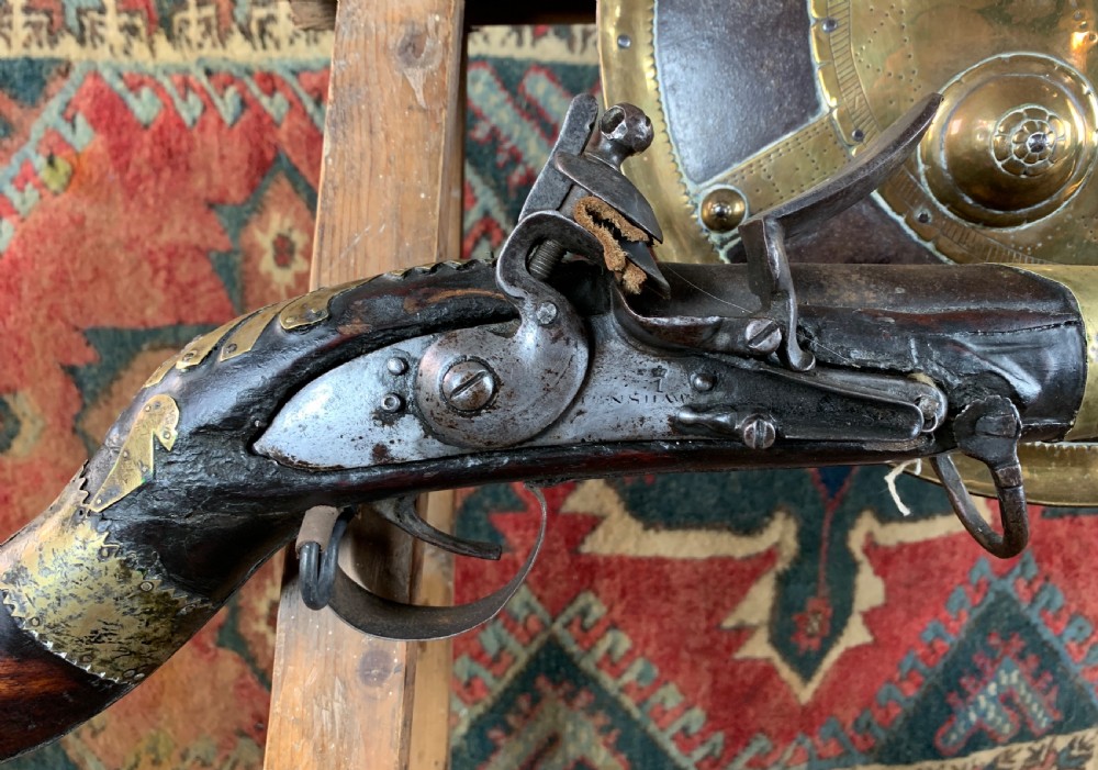 Display of antique Arabian jezail and matchlock guns and an Indian dahl View V