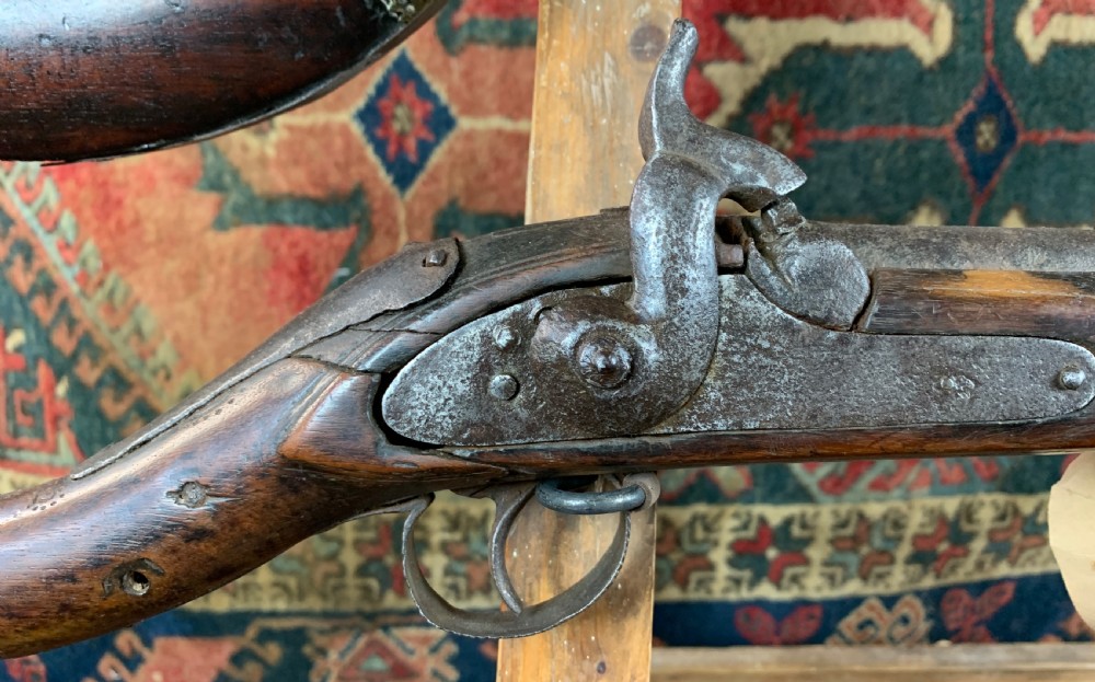 Display of antique Arabian jezail and matchlock guns and an Indian dahl View VI