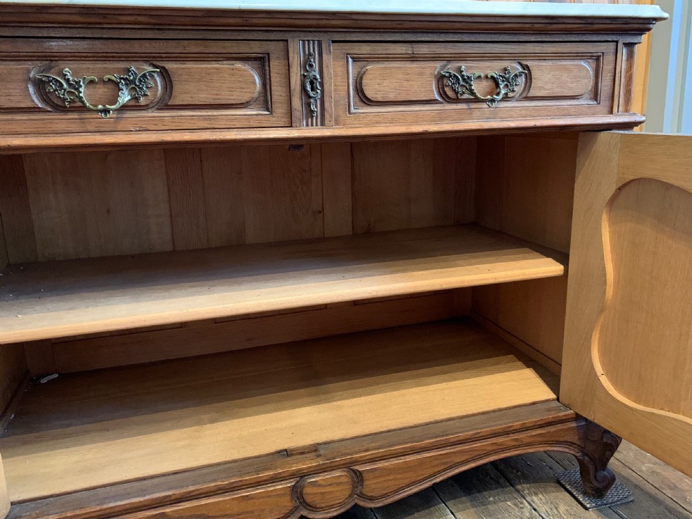 French oak side cupboard Dresser with Carrara marble top View VIII