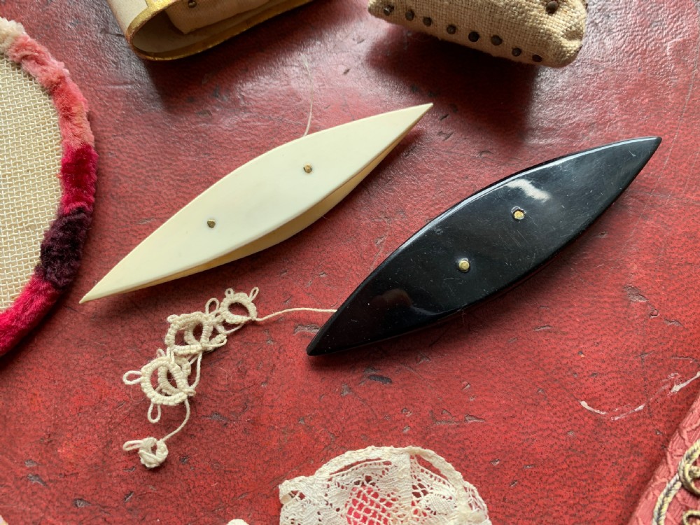 Collection of Antique Needlework Lace Making Accessories View V