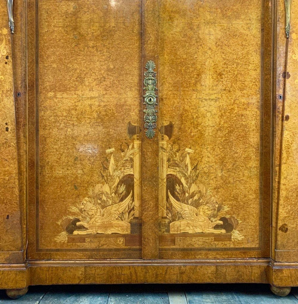 Victor Epeaux Paris, exhibition quality ormolu mounted marquetry thuya wood armoire View XIX