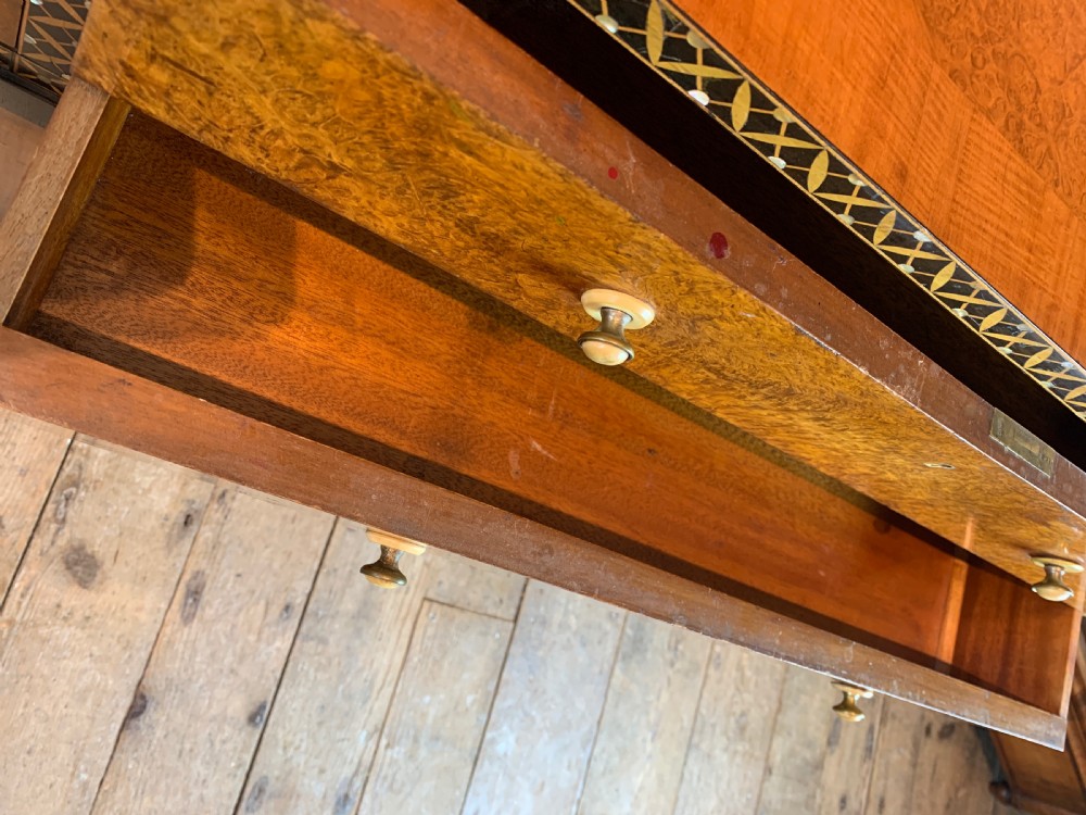 Bath Cabinet Makers Art Deco inlaid burl amboyna sideboard / console View V
