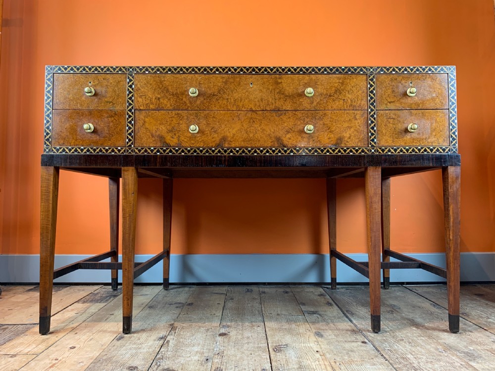 Bath Cabinet Makers Art Deco inlaid burl amboyna sideboard / console View VIII