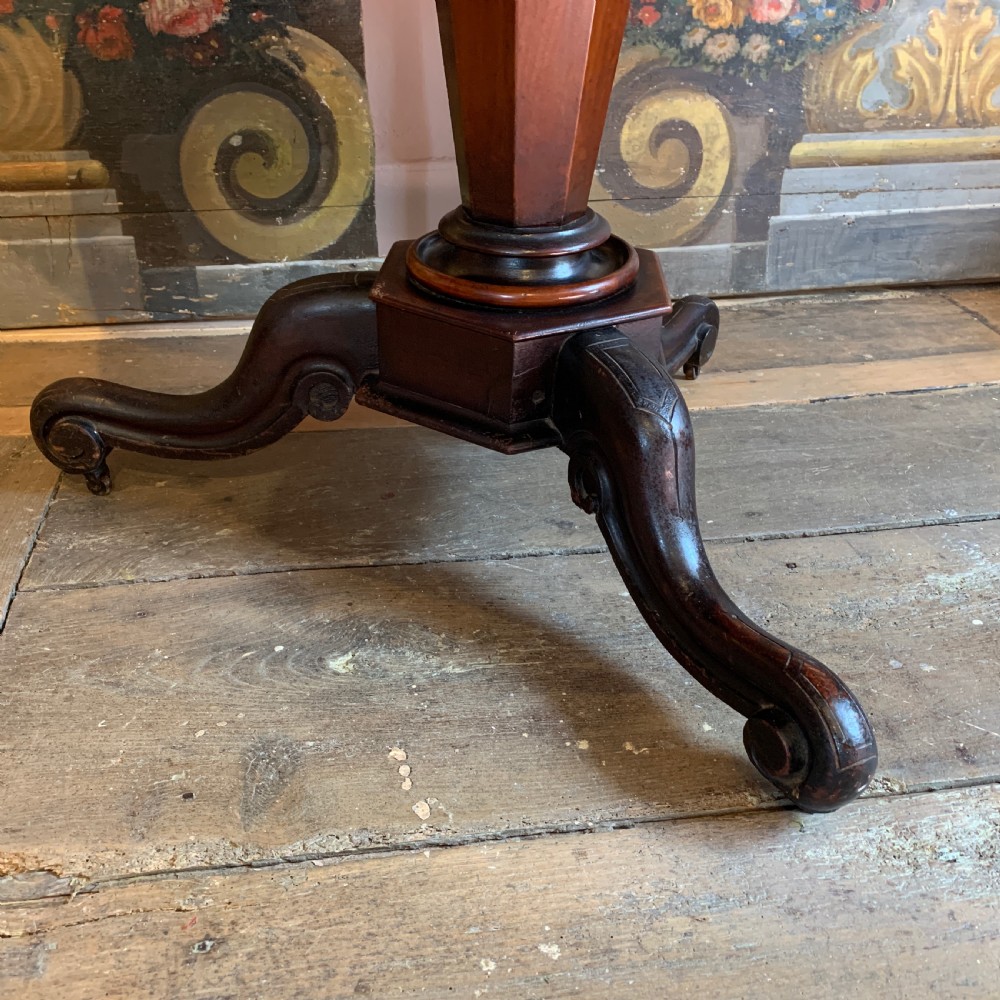 Antique Victorian mahogany tip top breakfast dining table View III
