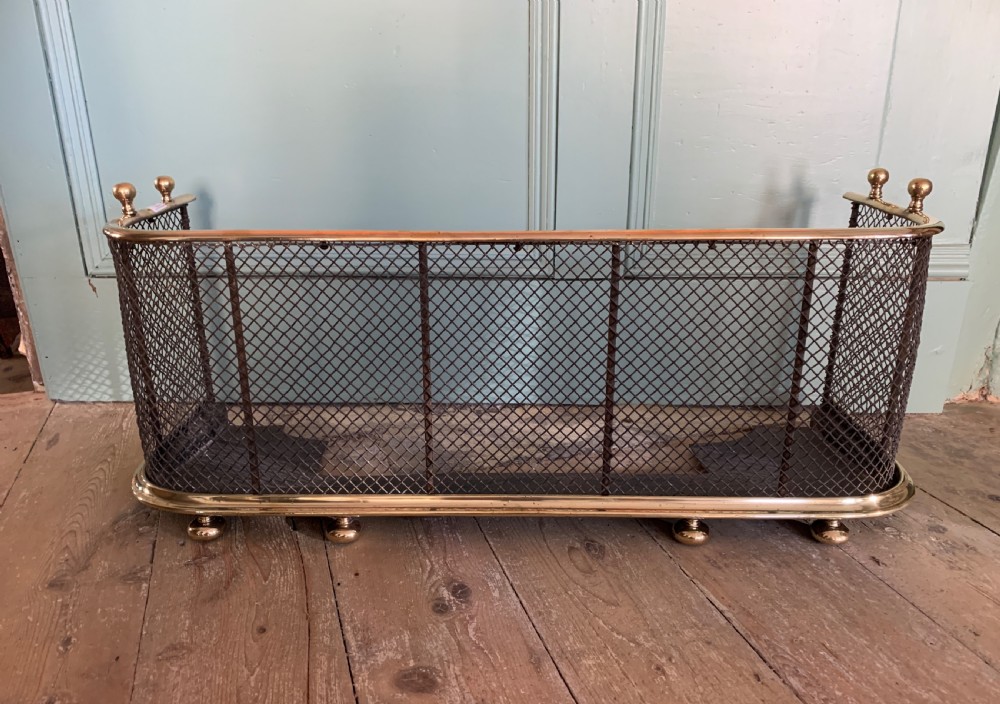 Victorian brass and wire nursery fender