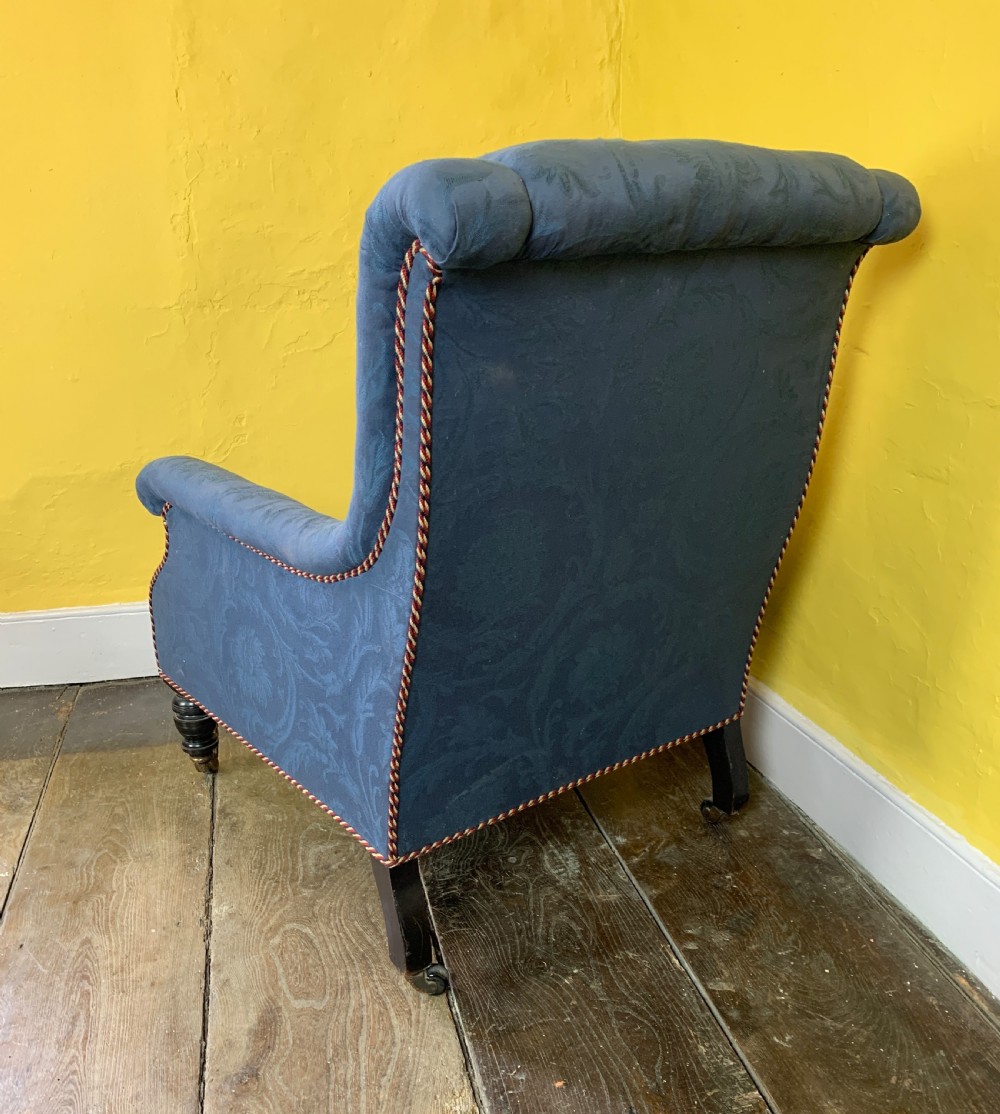 Antique Victorian Library Armchair View IV