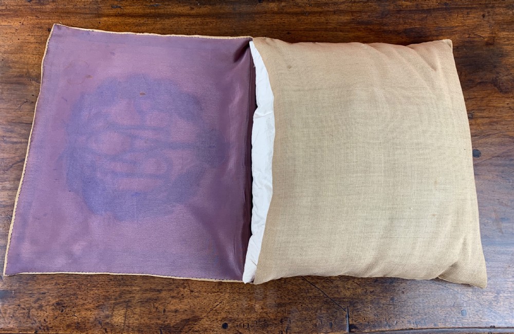 RAF hand embroidered cushion with RAF insignia circa 1930 View II