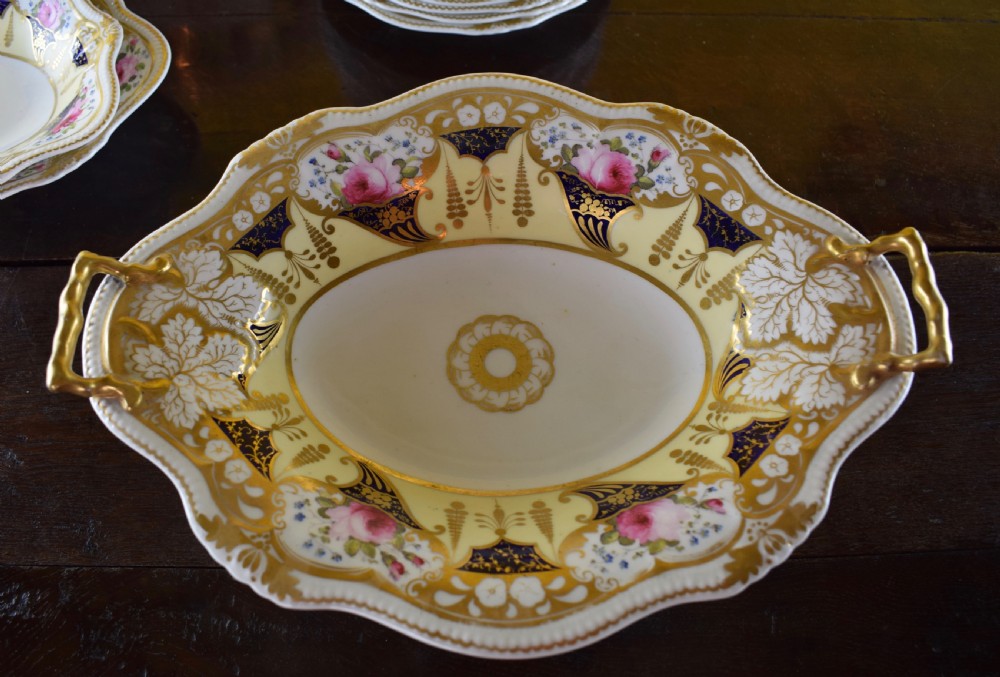 John Yates rose painted porcelain dessert service circa 1830 View III