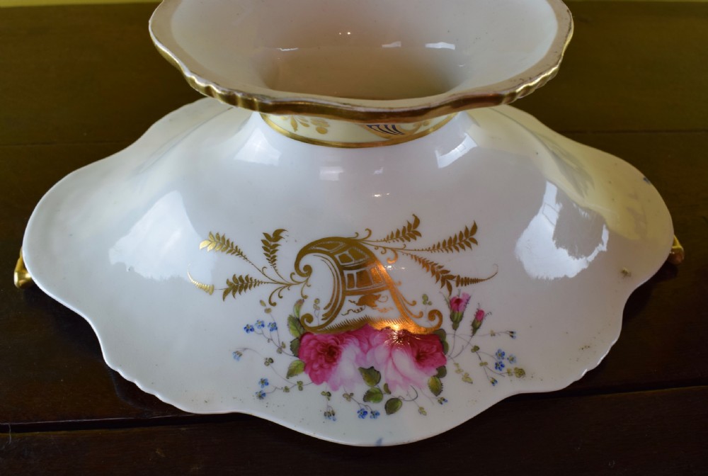 John Yates rose painted porcelain dessert service circa 1830 View V