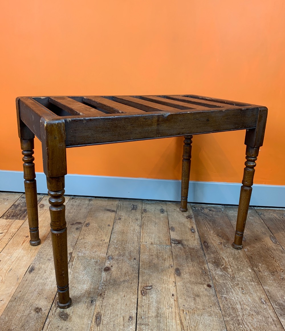 Edwardian stained beech luggage rack of Country House proportions View VI