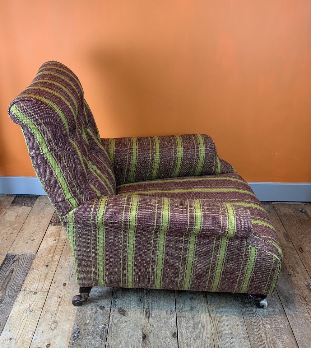 Large Victorian Howard style armchair by Cornelius V Smith View VII