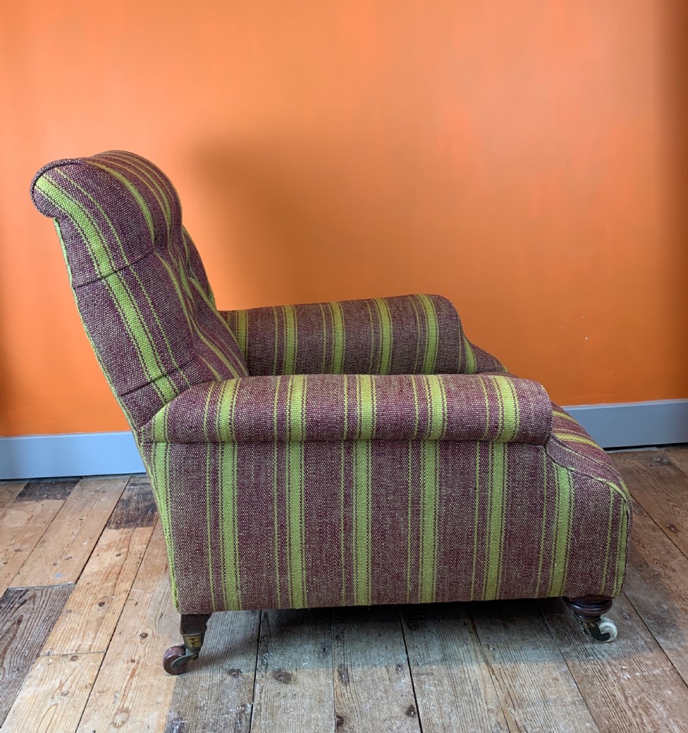 Large Victorian Howard style armchair by Cornelius V Smith View VIII