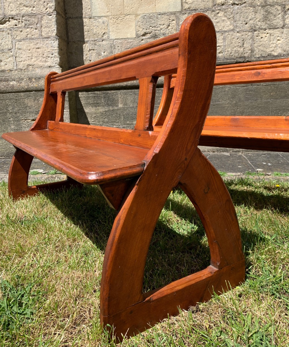 Pair of Victorian Pine Church Pews View III