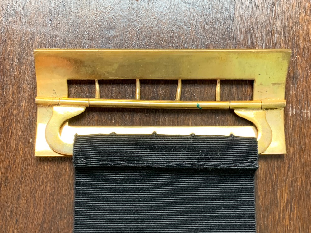 Victorian gilt and black enamel belt buckle View III