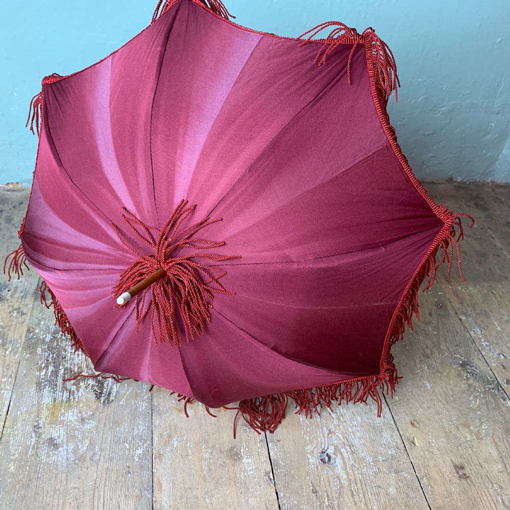 Victorian bambo and ivory handled parasol View IV