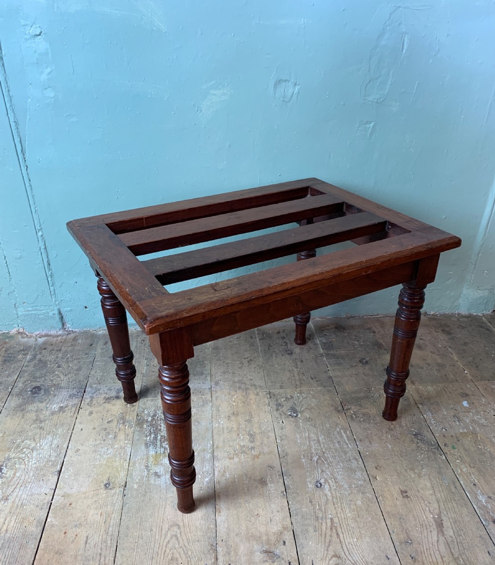 Victorian mahogany luggage stand View III