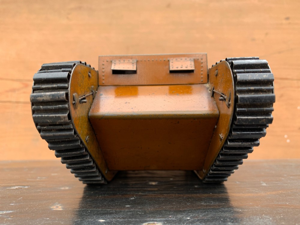 A rare Whitanco Barney E1 WWI tinplate clockwork tank by Whitely Tansley & Co View VIII