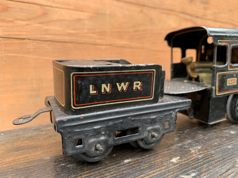 Bing O gauge live steam spirit fired 0-4-0 LNWR 2663 locomotive and tender View III
