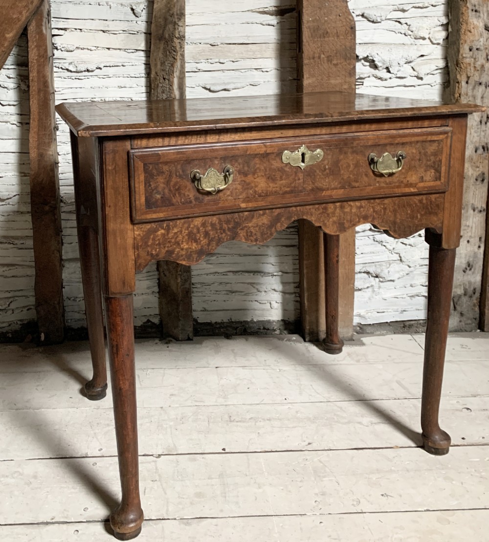 Georgian Burr Walnut Lowboy Side Table circa 1740 View II