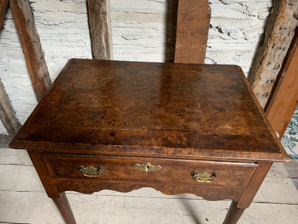 Georgian Burr Walnut Lowboy Side Table circa 1740 View III