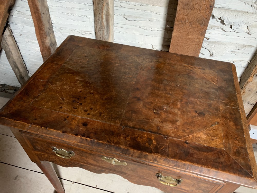 Georgian Burr Walnut Lowboy Side Table circa 1740 View IV