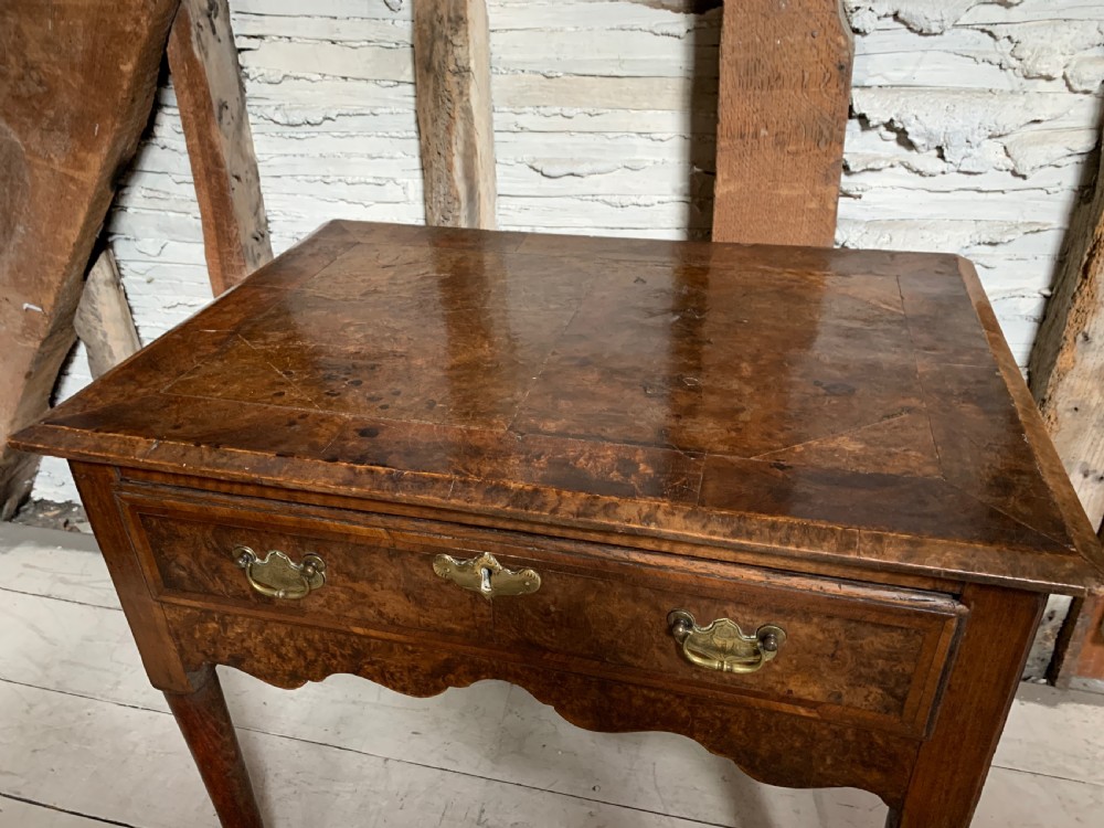 Georgian Burr Walnut Lowboy Side Table circa 1740 View VI