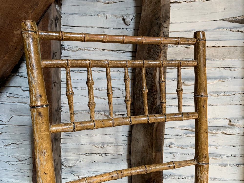 Regency Painted Faux Bamboo Chair View II