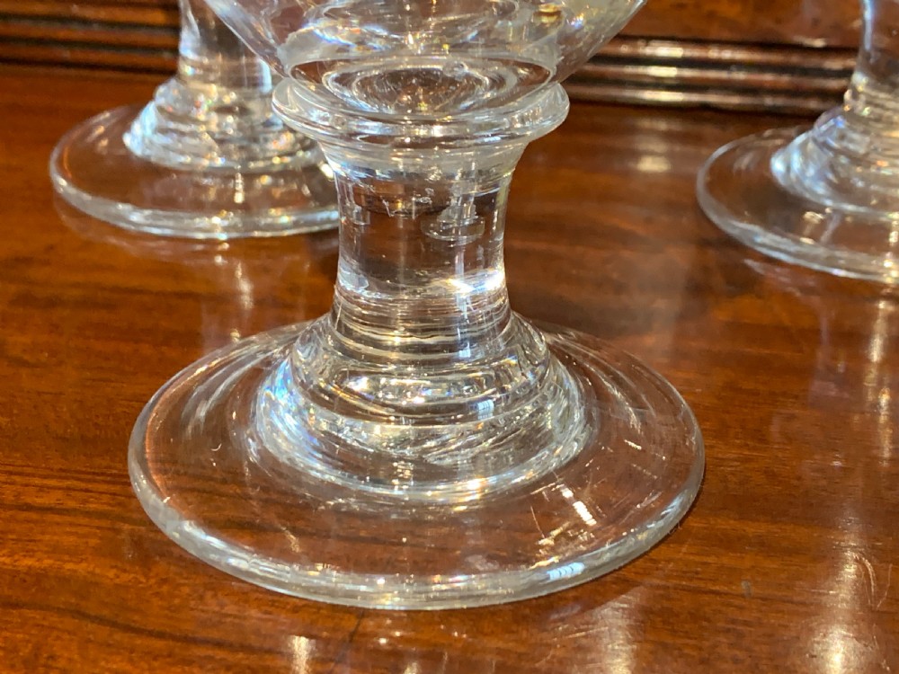 Set of four Georgian ovoid glass rummers circa 1810 View II