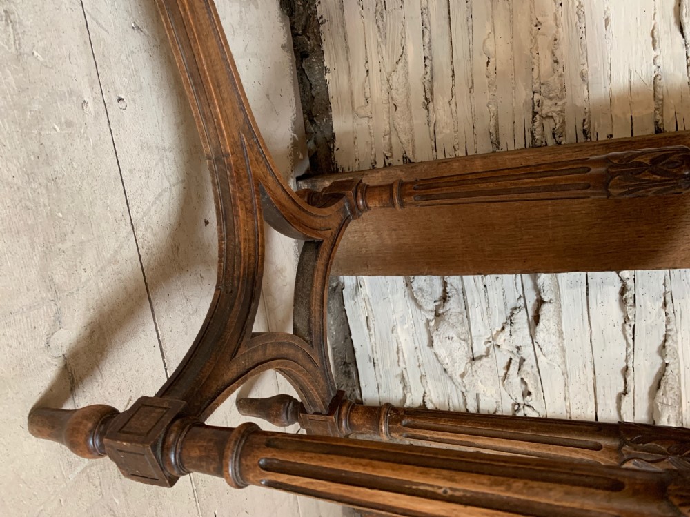 French Louis XVI style window seat stool with cane seat View VI