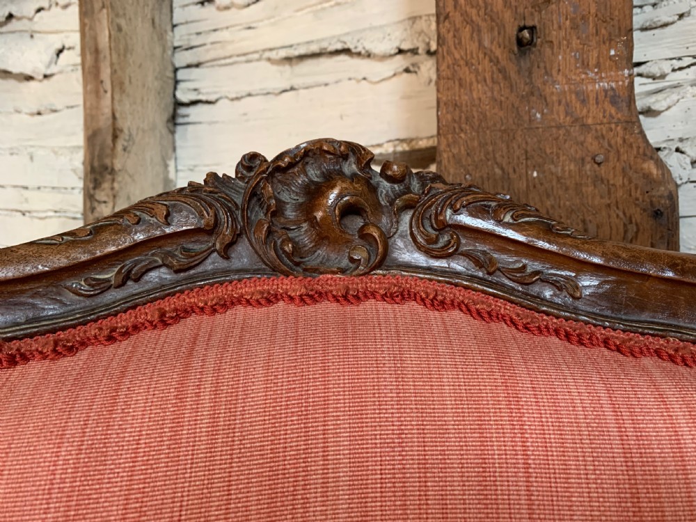 Pair of French Louis XV style fauteuil open armchairs View III