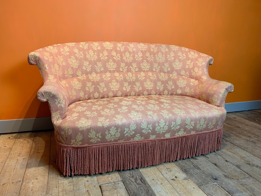 French Napoleon III two seat Crapaud sofa View II