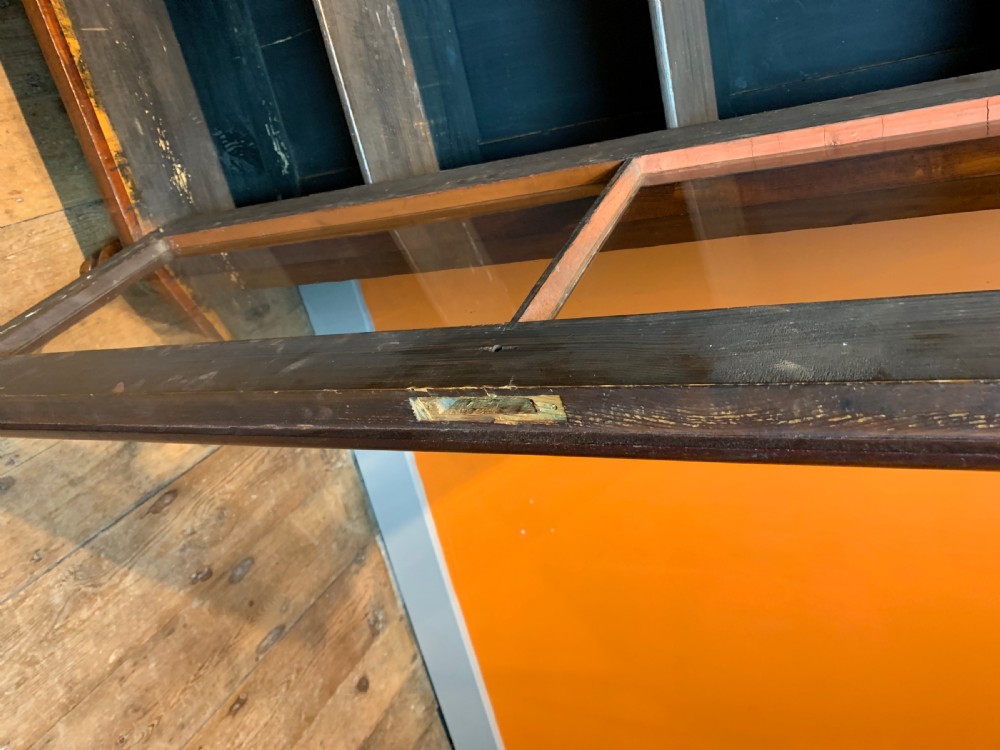 Continental mahogany glazed bookcase cabinet with gallery top View VI