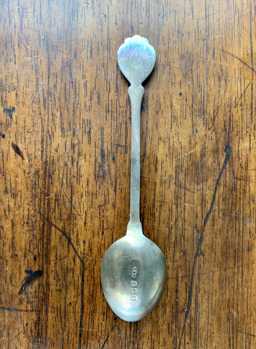 Antique Art Nouveau silver & enamel teaspoons  View II