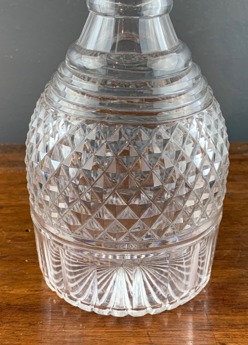 Georgian strawberry cut decanter and stopper View II