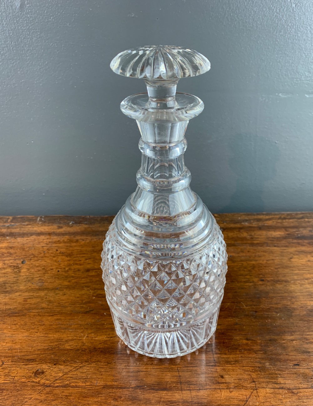 Georgian strawberry cut decanter and stopper View III