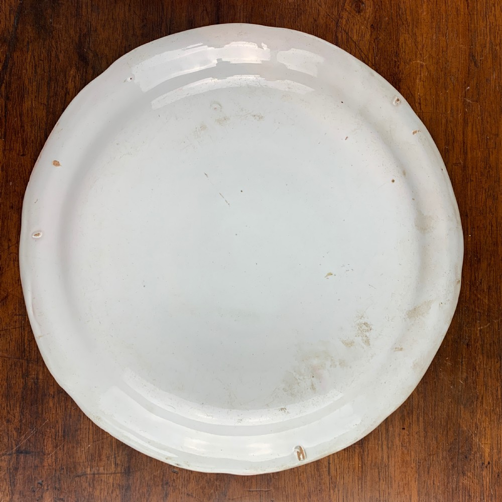 Antique French faience chinoiserie decorated plate View III