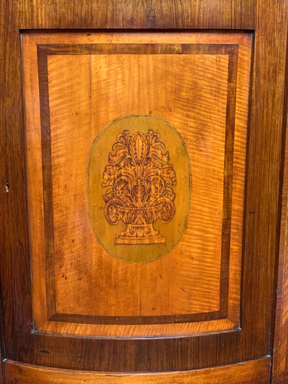 Antique Dutch marquetry inlaid corner cupboard circa 1830 View VII