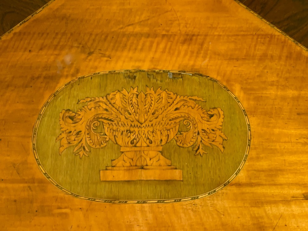 Antique Dutch marquetry inlaid corner cupboard circa 1830 View XI