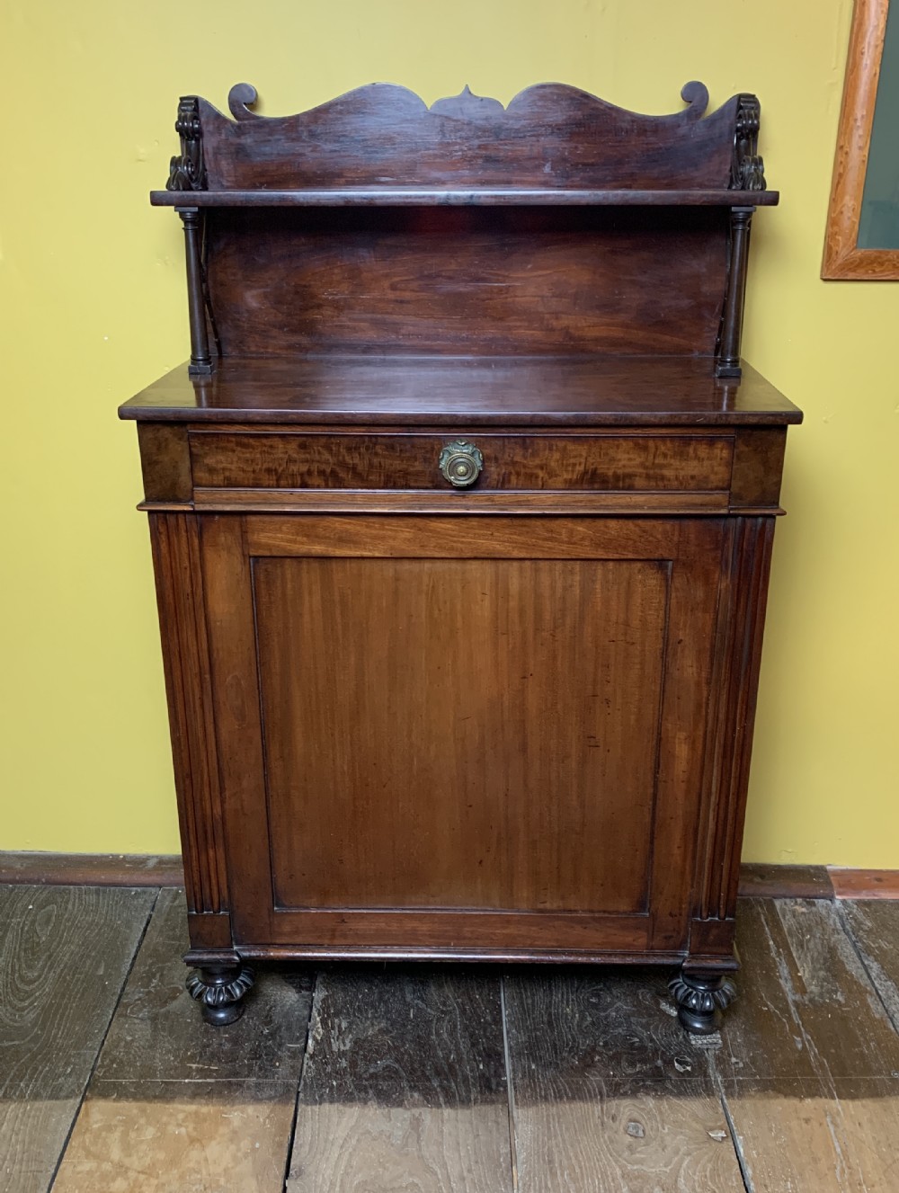Regency mahogany chiffonier side cabinet