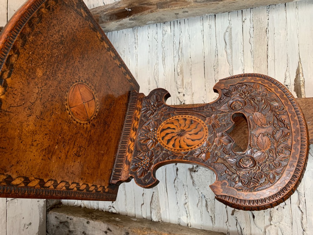 Pair of Swiss Alpine Stabellen chairs circa 1800 View IV