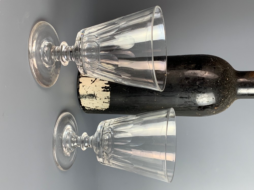 A pair of Regency cut glass rummers wine glasses View IV