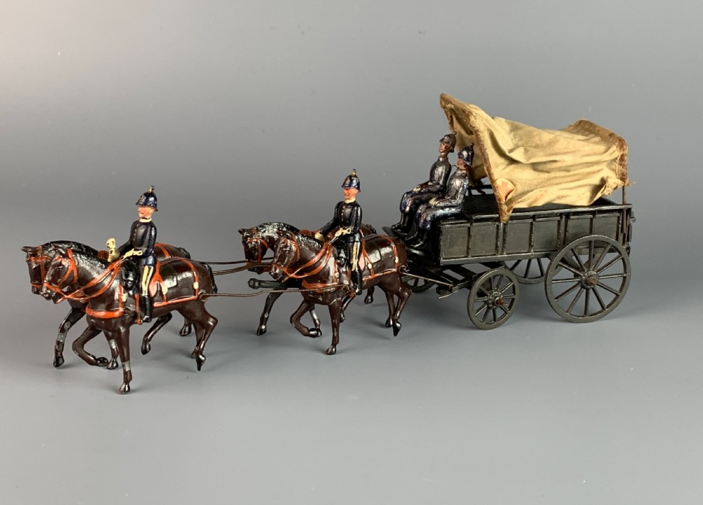 W Britains Royal Army Medical Corps Ambulance Wagon Set 145 pre-war