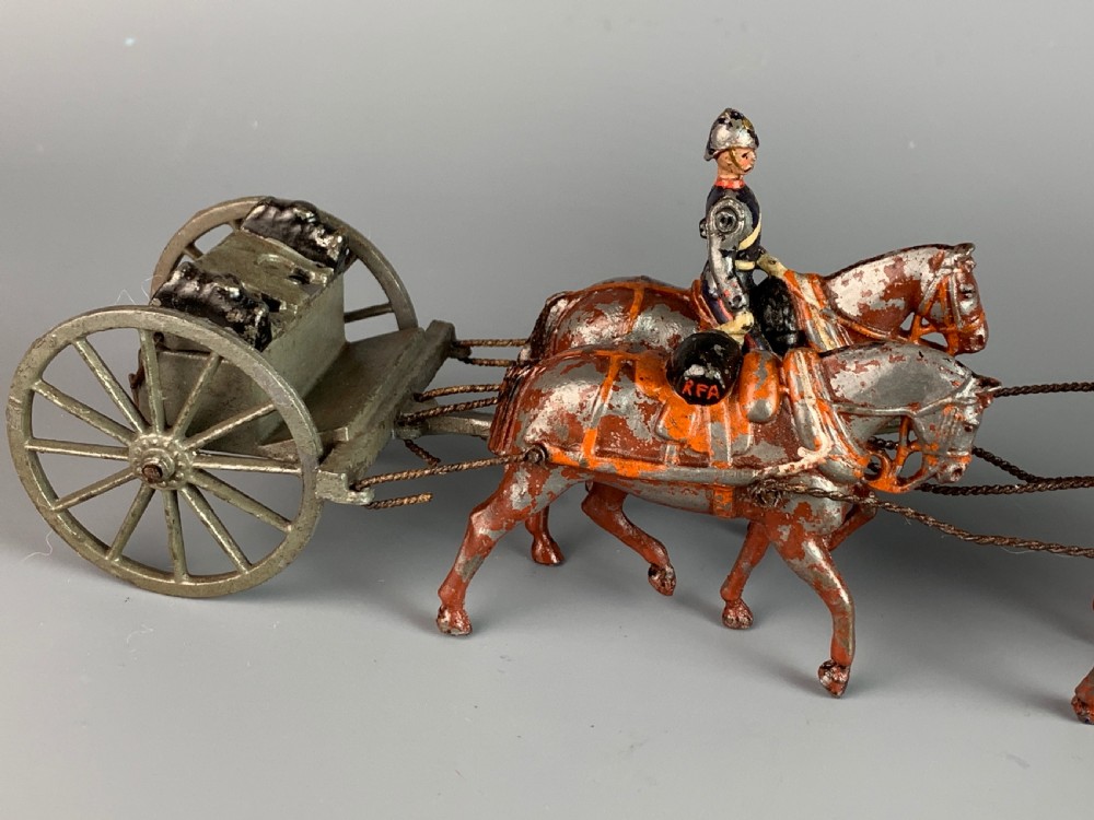 W Britains Royal Field Artillery Gun Limber, Set 144, Pre-war View II