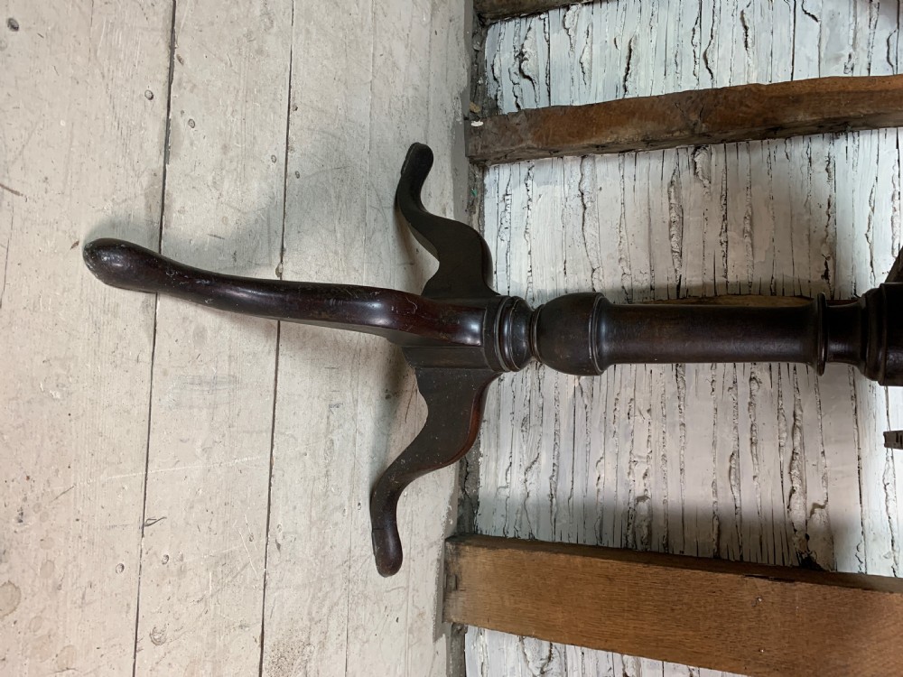 Georgian mahogany circular tip top tripod table View II