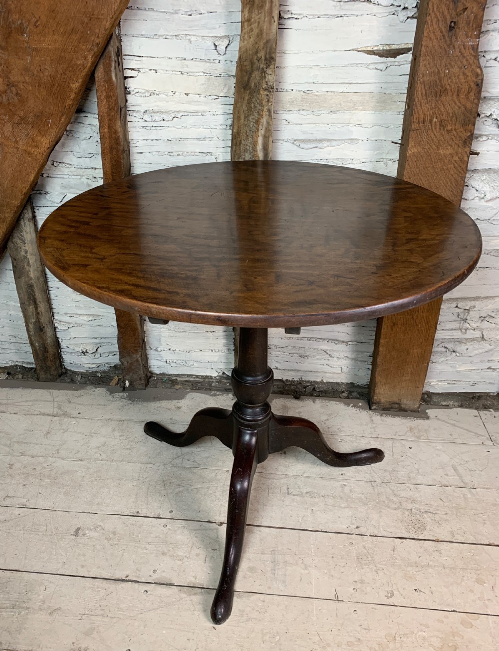 Georgian mahogany circular tip top tripod table View III