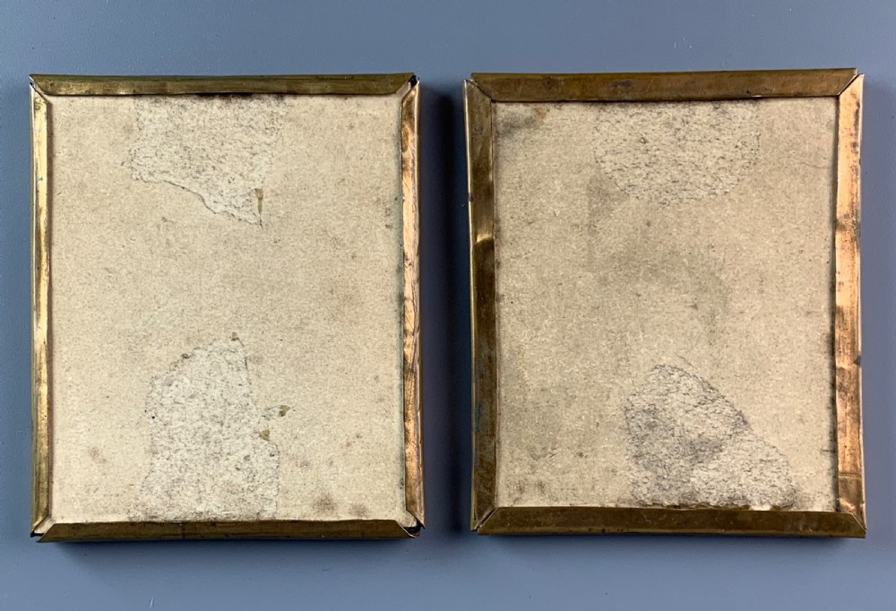 Pair of Victorian portrait ambrotype photographs of a lady and gentleman circa 1860 View V