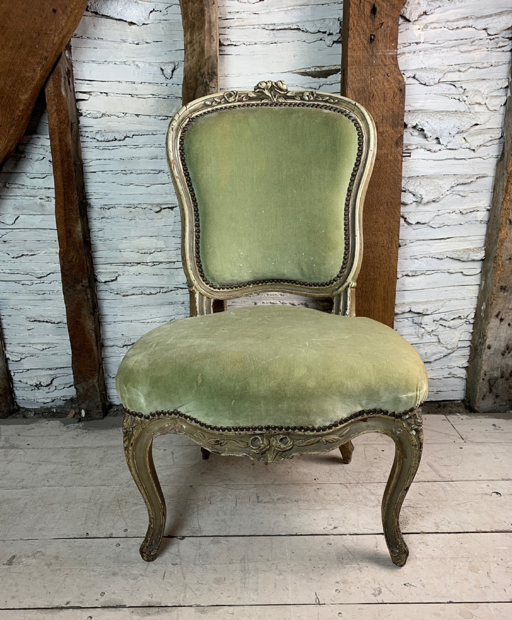 Antique French painted occasional chair in Louis XV style View III