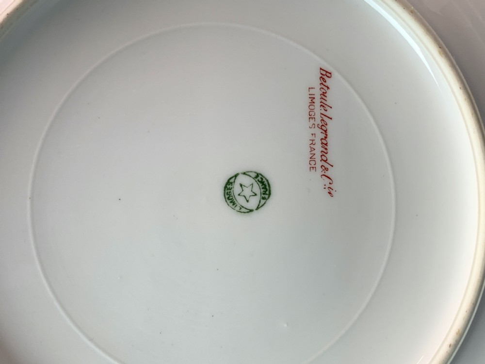 Betoule Legrand & Cie, Limoges porcelain dinner service 65 pieces View VIII