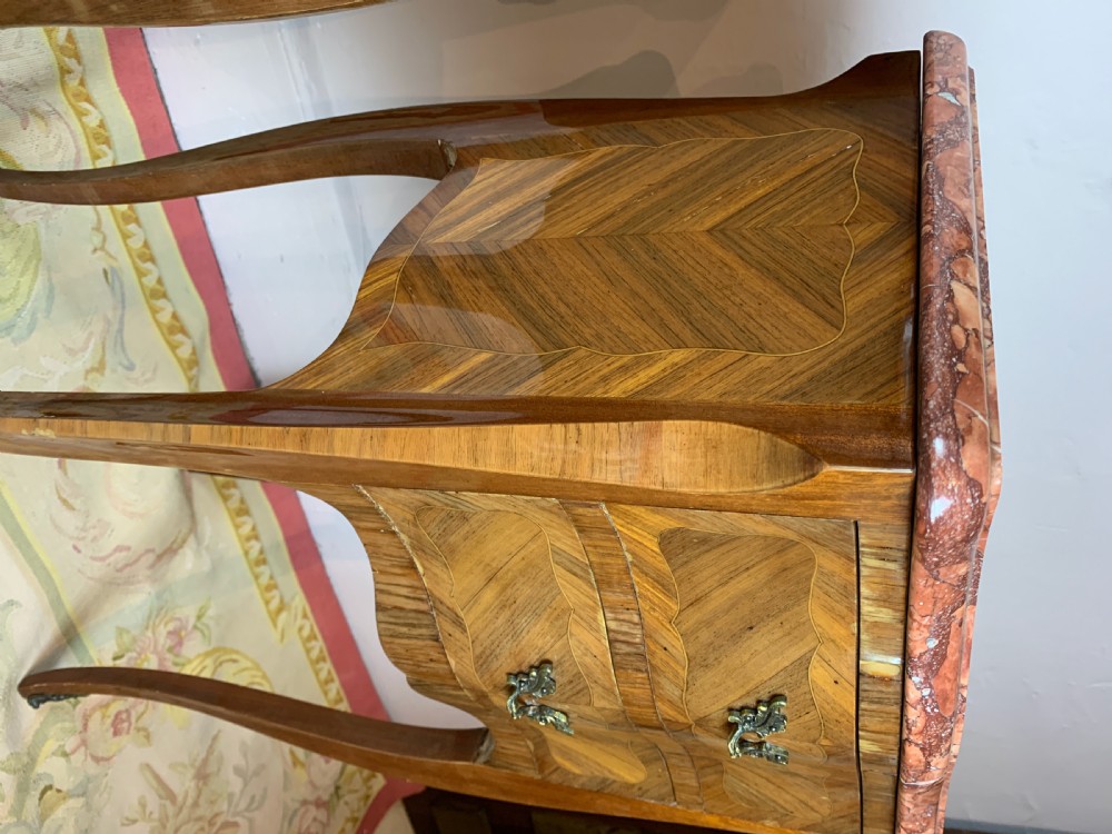Pair of French parquetry beside chests in Louis XVI style  View V